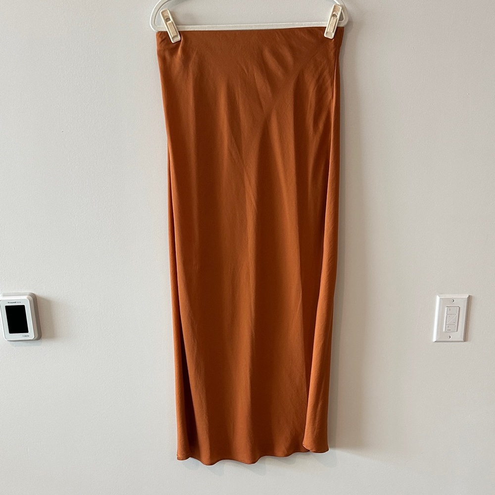 Favorite Daughter Rust Maxi Slip Skirt